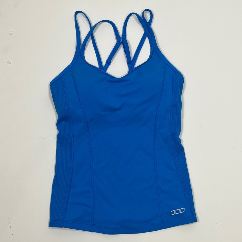 Lorna Jane Electric Blue Strappy Active Tank – Built-in Bra